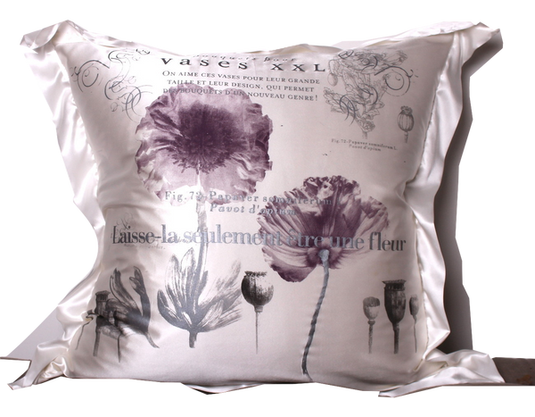 Poppies Silk Pillowslip Euro